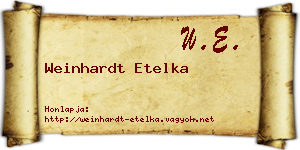 Weinhardt Etelka névjegykártya